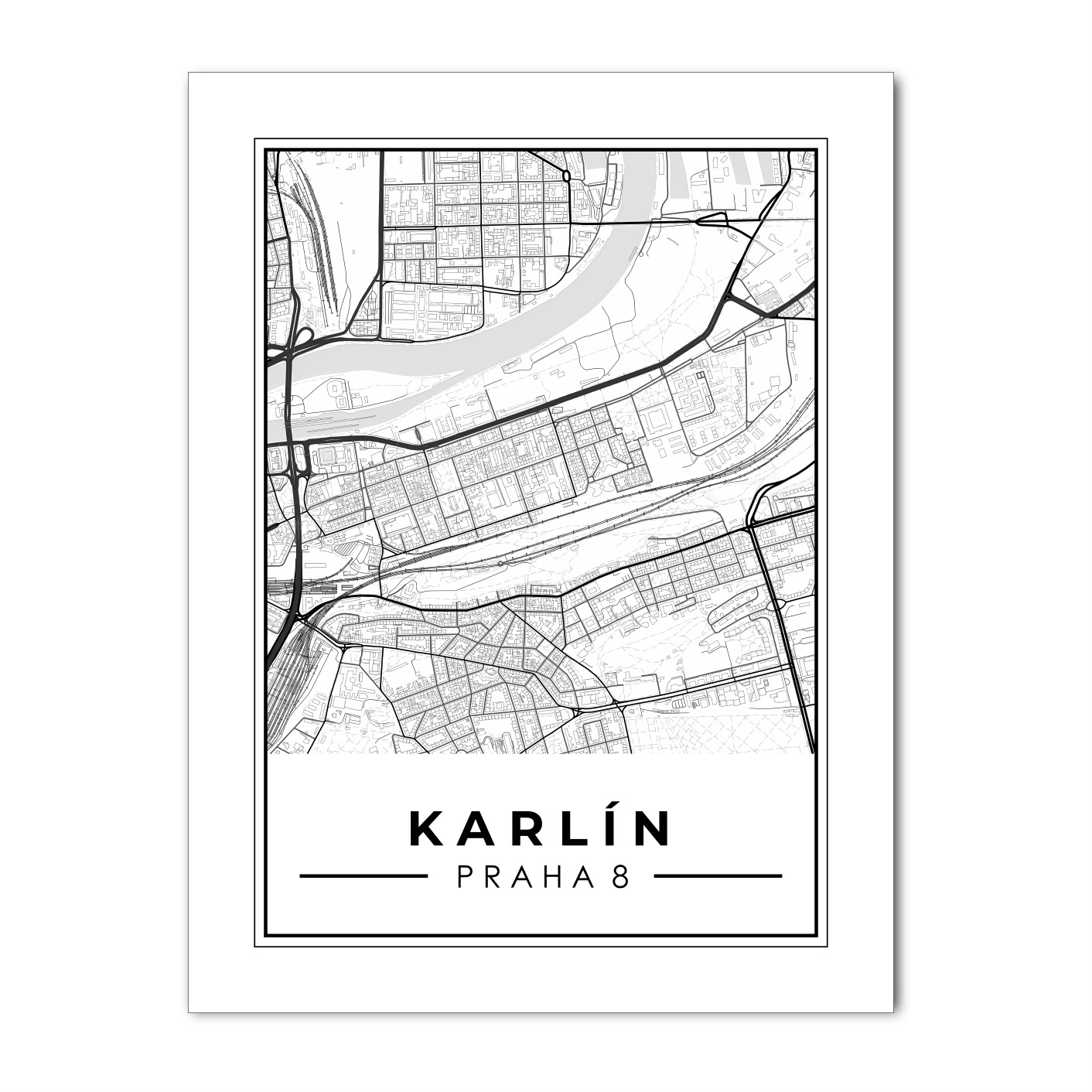 Minimalistická mapa vašeho města