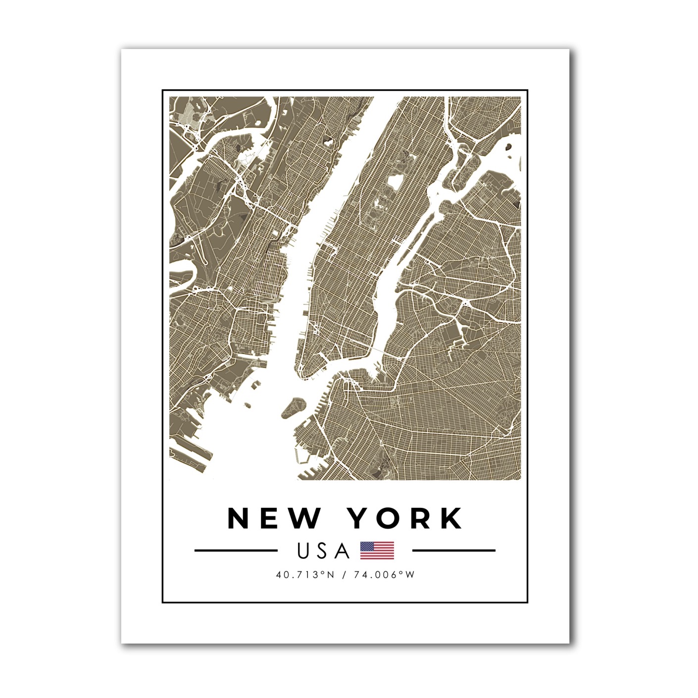 Minimalistická mapa vašeho města