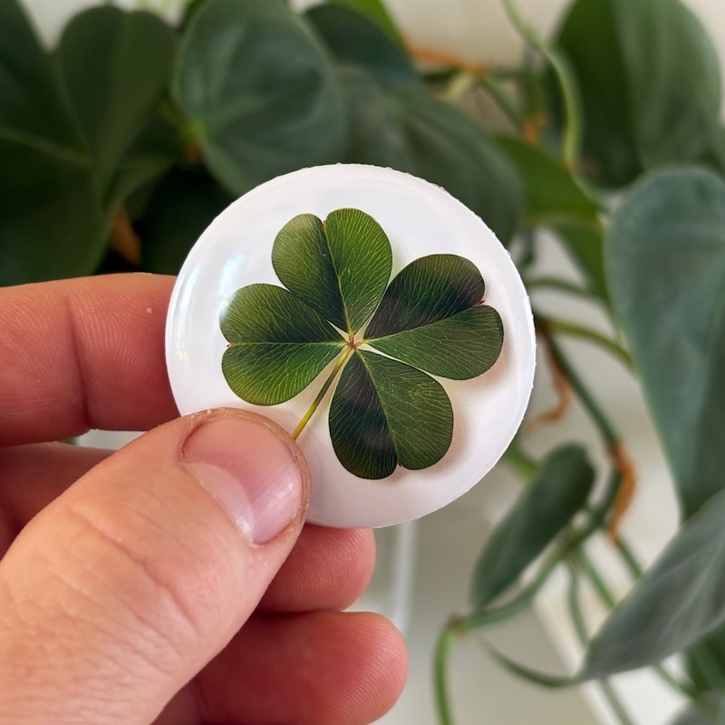 Připínací placka - Čtyřlístek