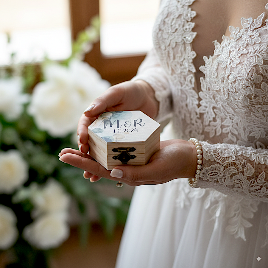 Krabička na snubní prstýnky