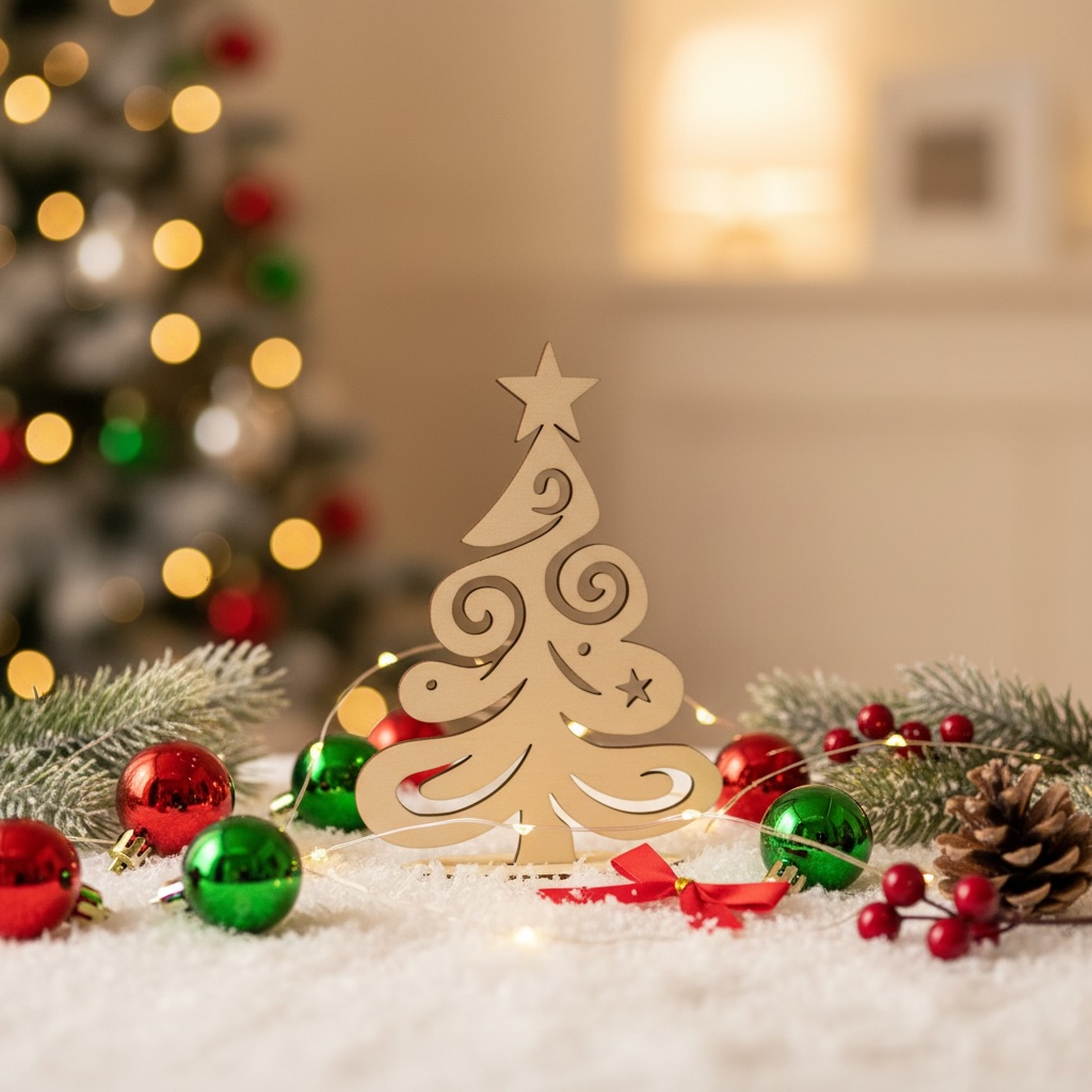 Dřevěný vánoční stromeček