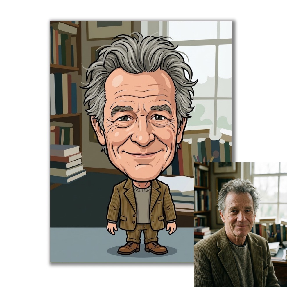 Obraz na plátně s karikaturou podle vaší fotky (velké hlavy)