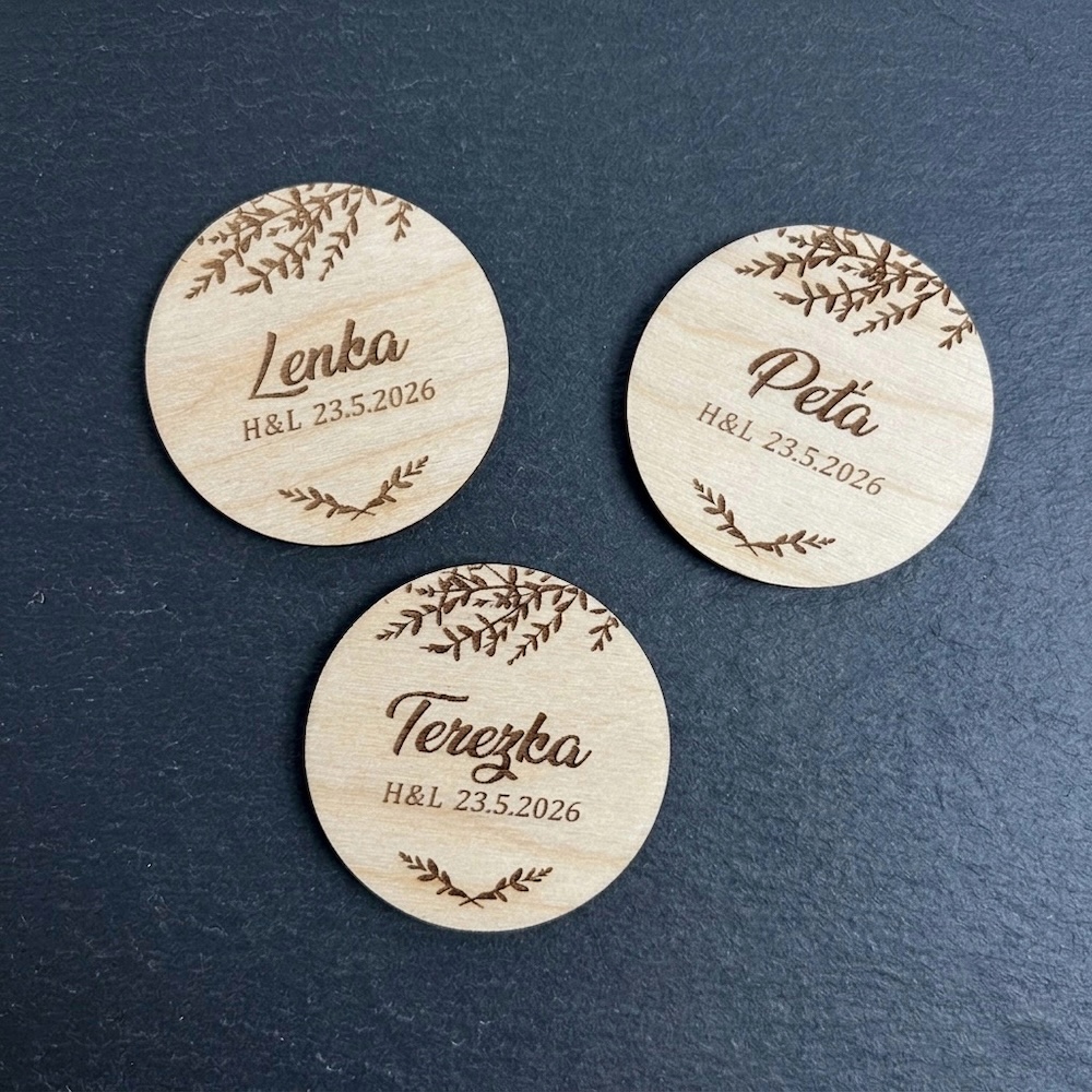 Svatební magnetky (jmenovky)