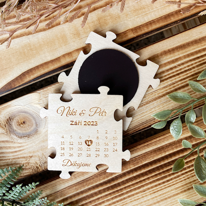 Svatební magnetky Puzzle