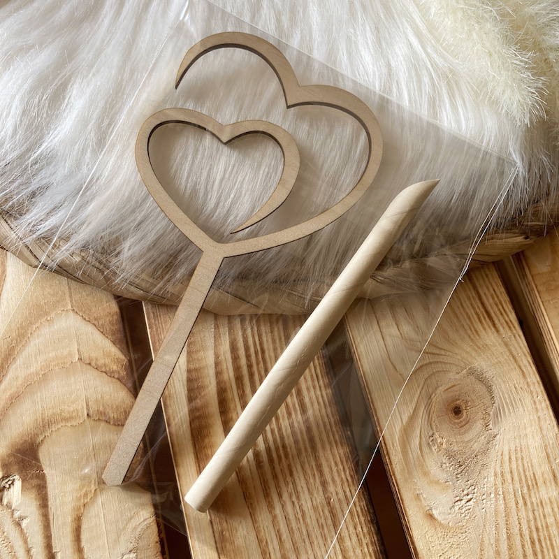 Zápich do dortu - Dvě srdce