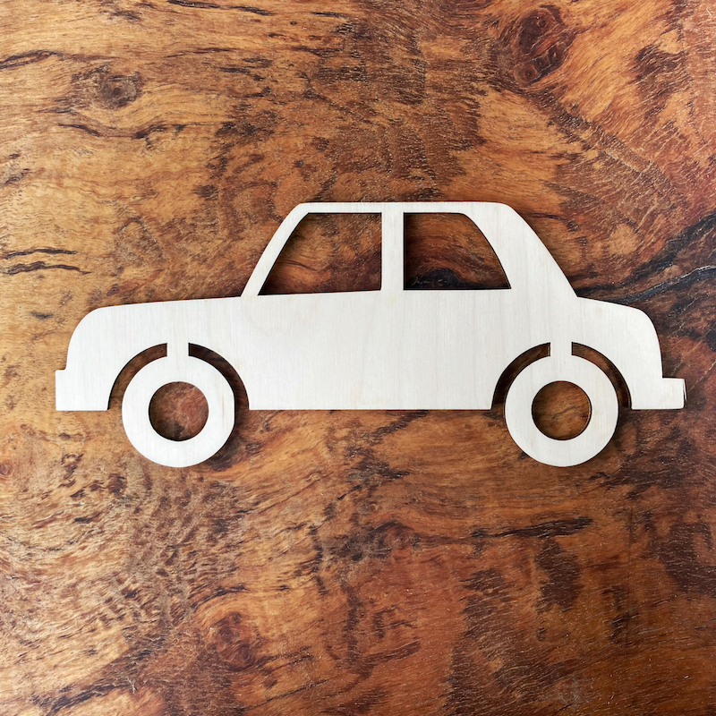 Dřevěná dekorace - retro auto
