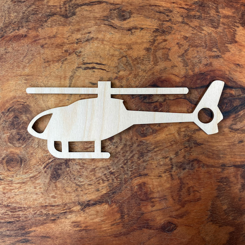 Dřevěná dekorace - helikoptéra