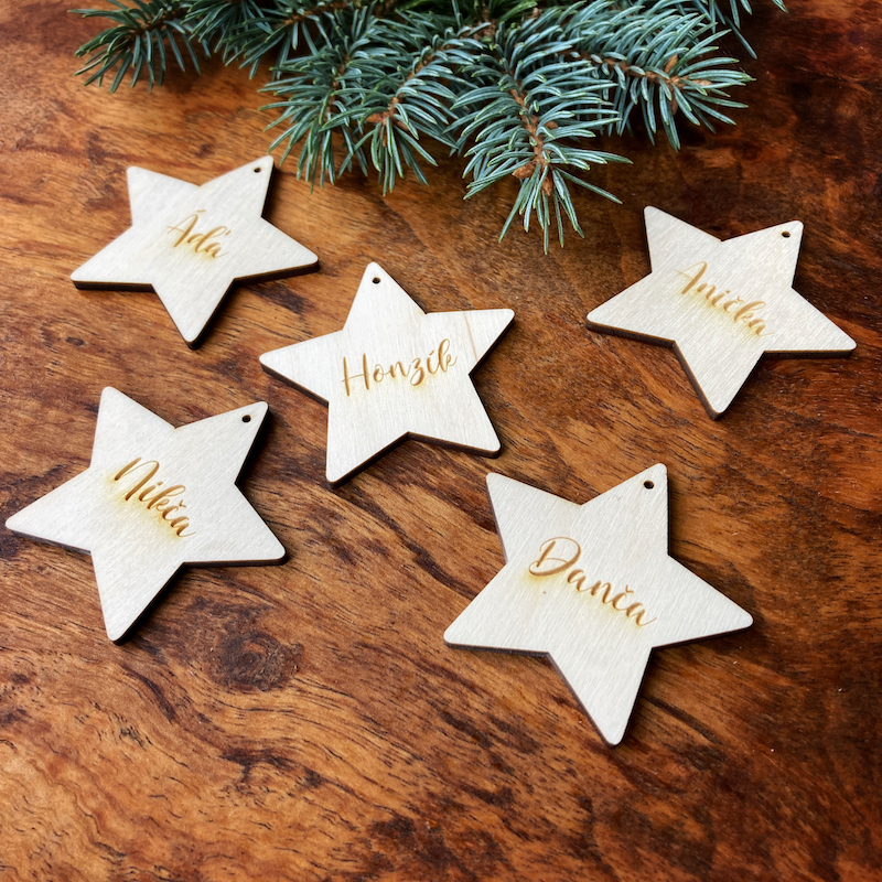 Vánoční hvězdička se jménem