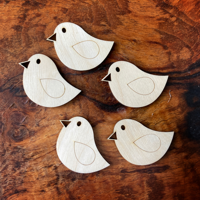 Dřevěný ptáček