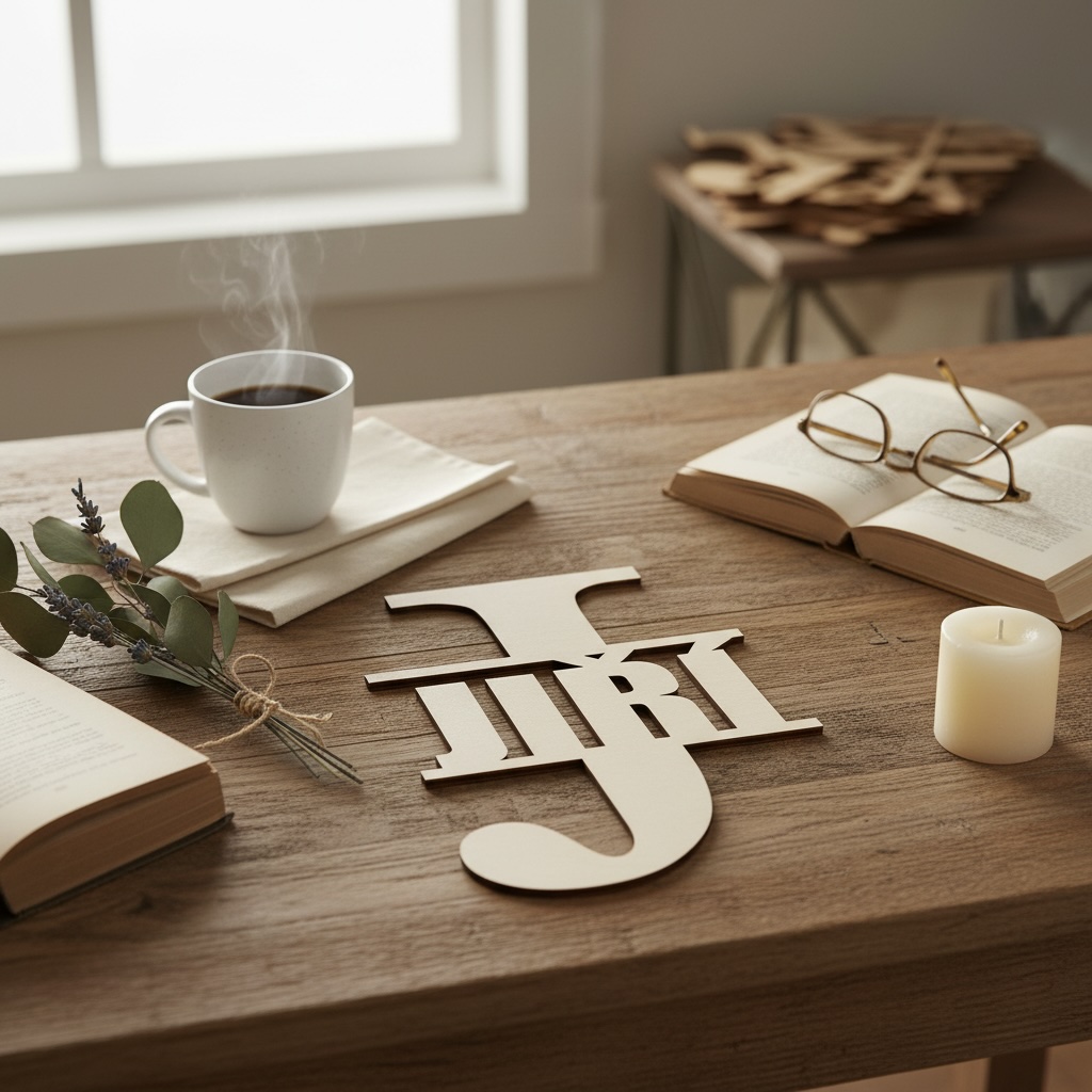 Dřevěné jméno s písmenem