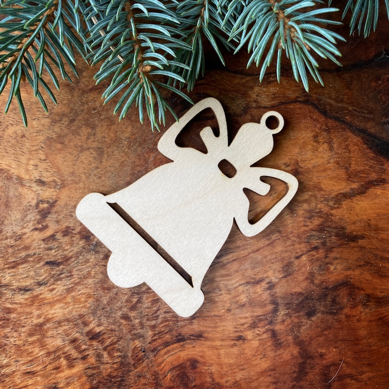 Dřevěná vánoční ozdoba - Zvoneček