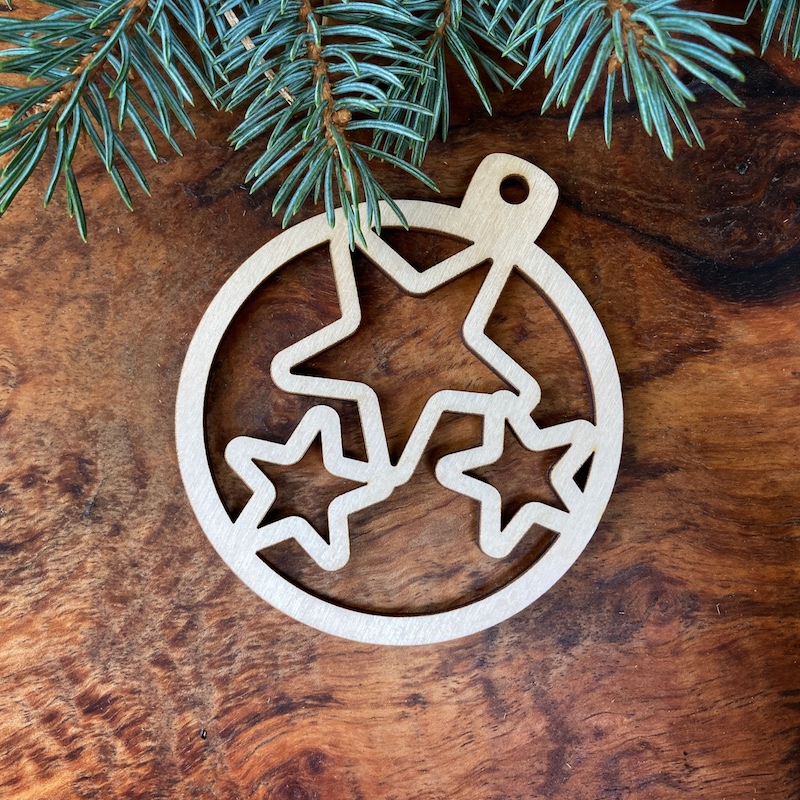 Dřevěná vánoční ozdoba - hvězdy