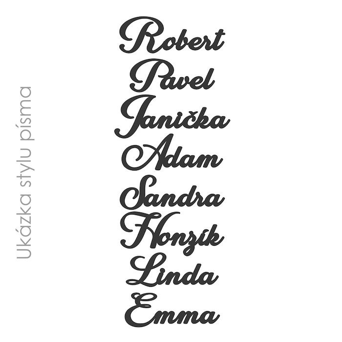 Dřevěné jméno (bílé)