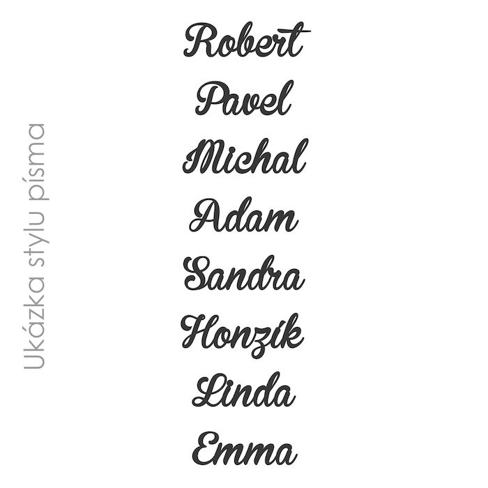 Dřevěné jméno (růžové)