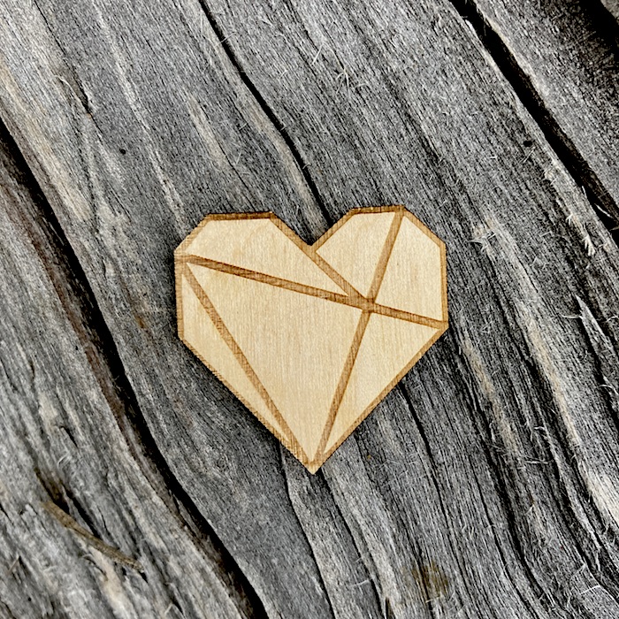 Dekorativní geometrické srdce