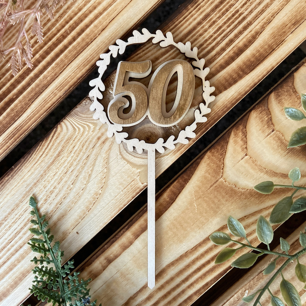 Zápich do dortu - se zlatým číslem