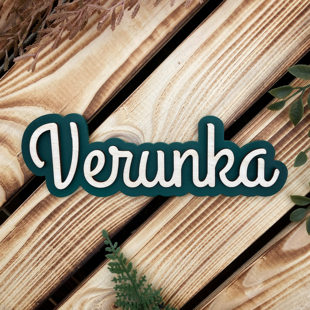 Dřevěné jméno dvouvrstvé