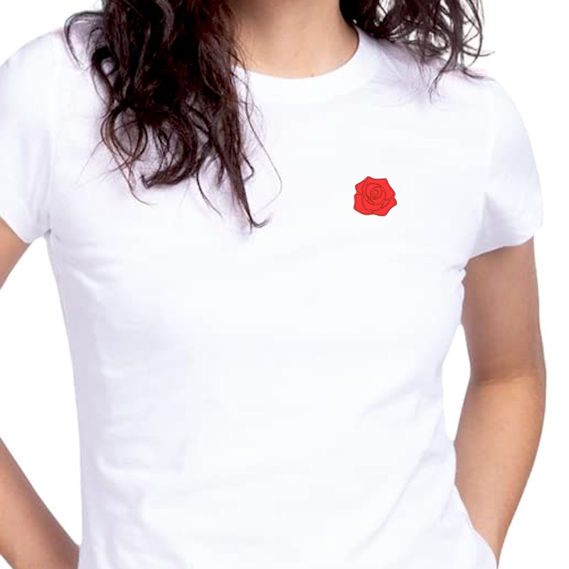 Dřevěná brož - Růže