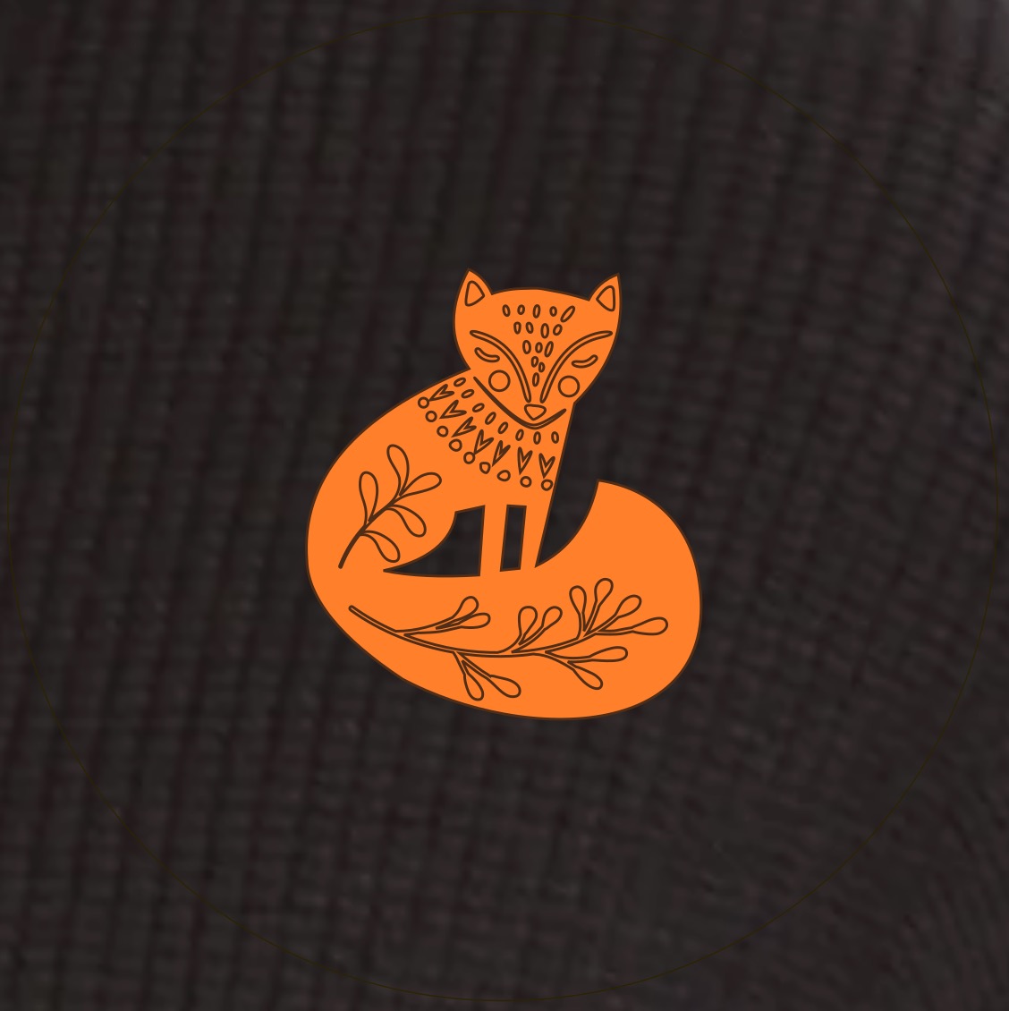 Dřevěná vánoční brož - Liška