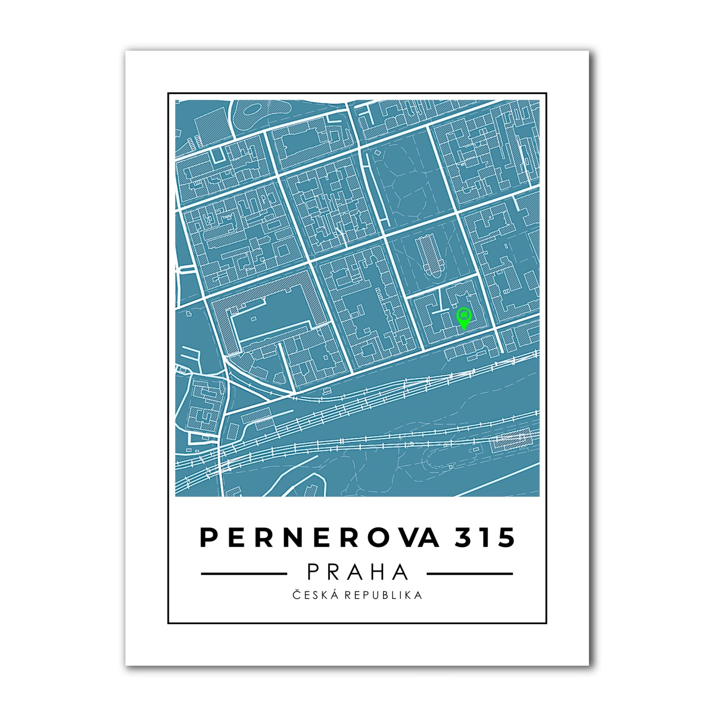 Minimalistická mapa vašeho města