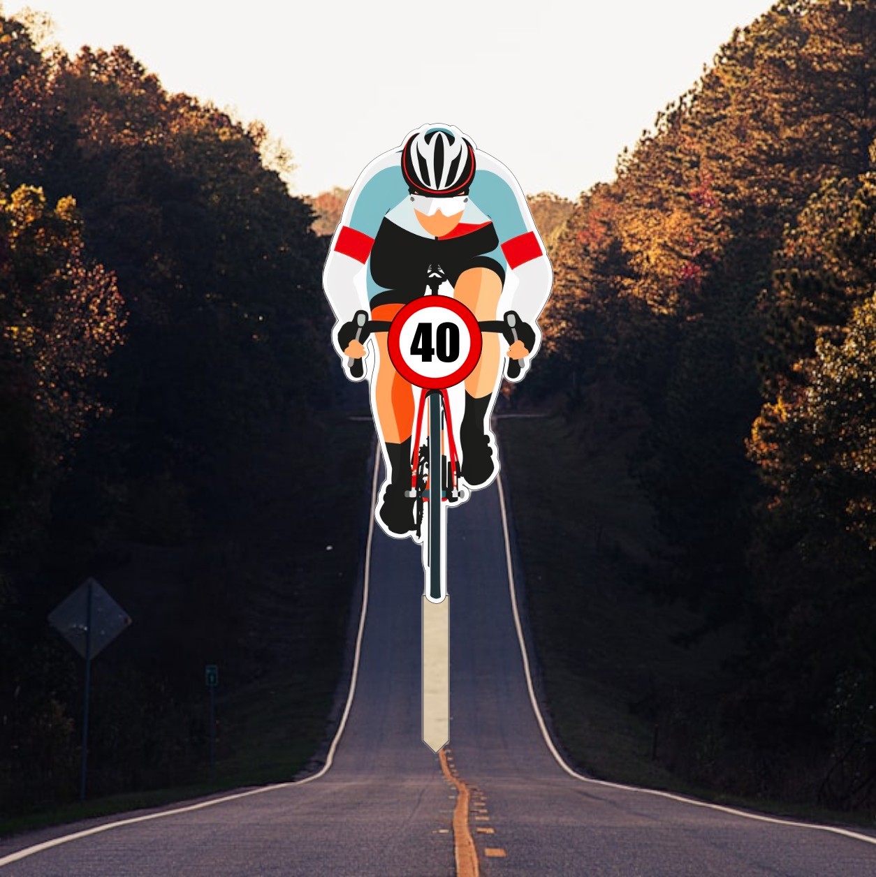 Dřevěný zápich do dortu pro cyklistu