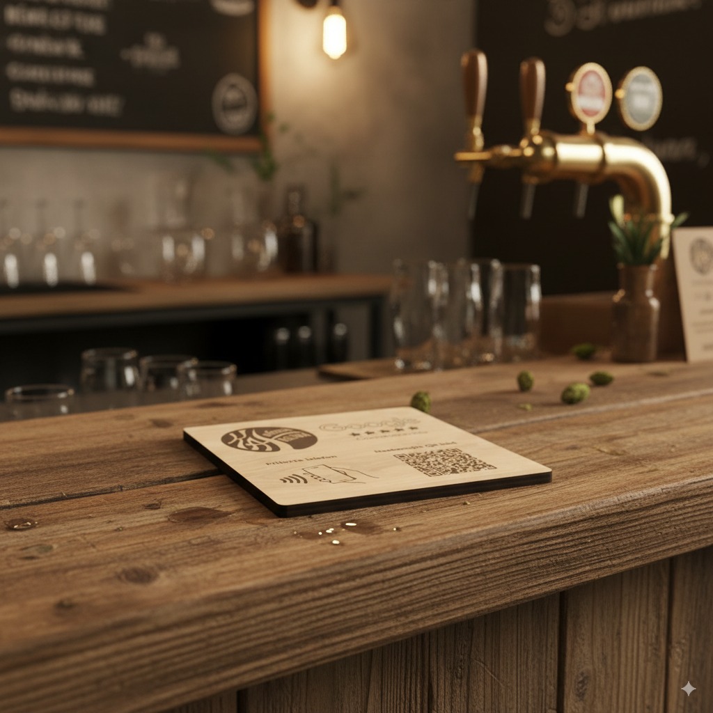 NFC destička pro Google recenze s vlastním logem