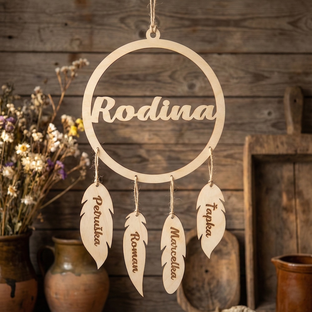 Dřevěný lapač snů - Rodina