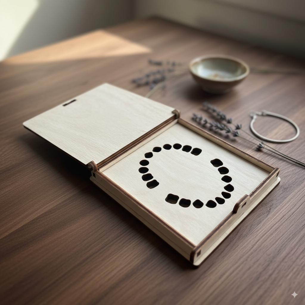 Dřevěná krabička na první zuby