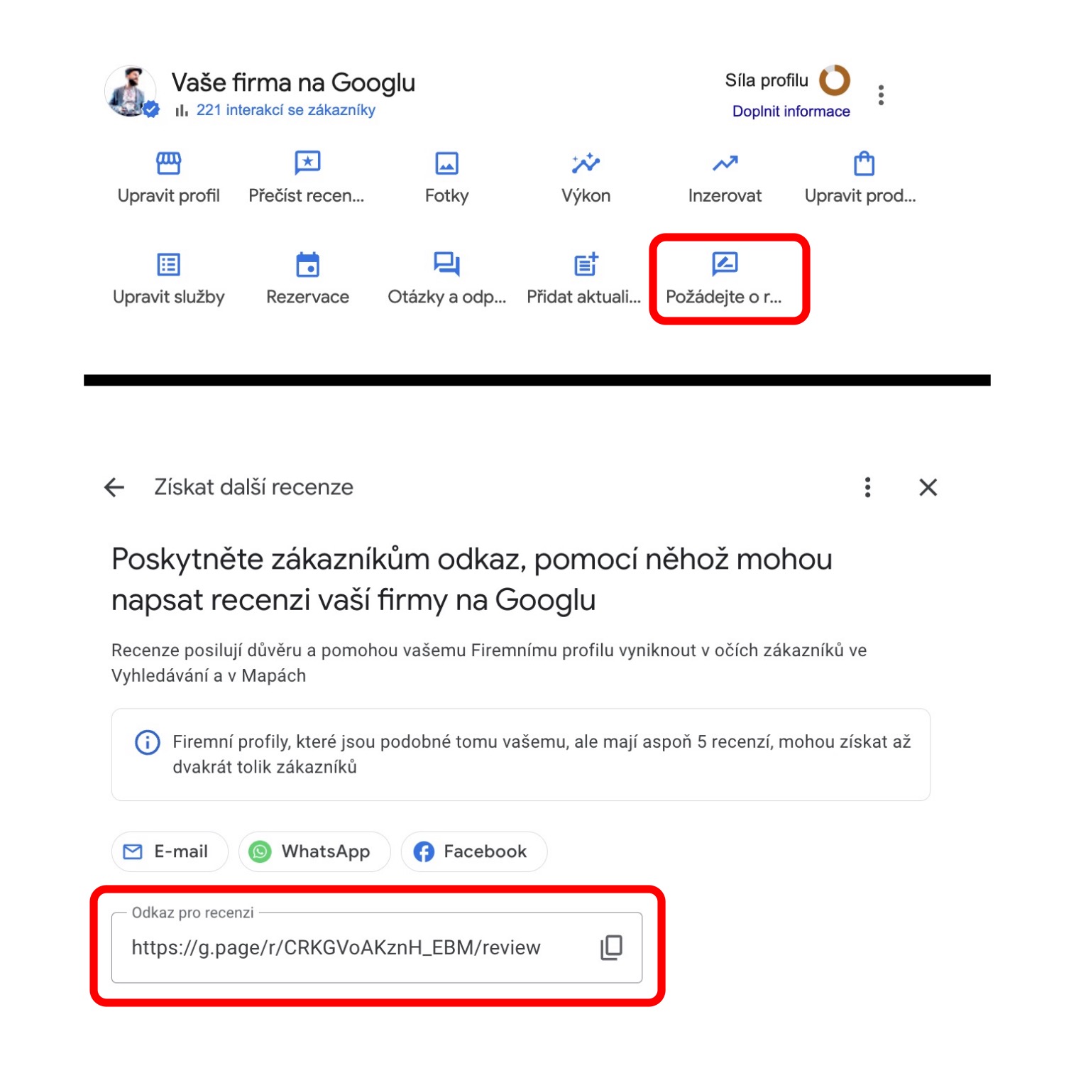 Stojan pro získávání Google recenzí 