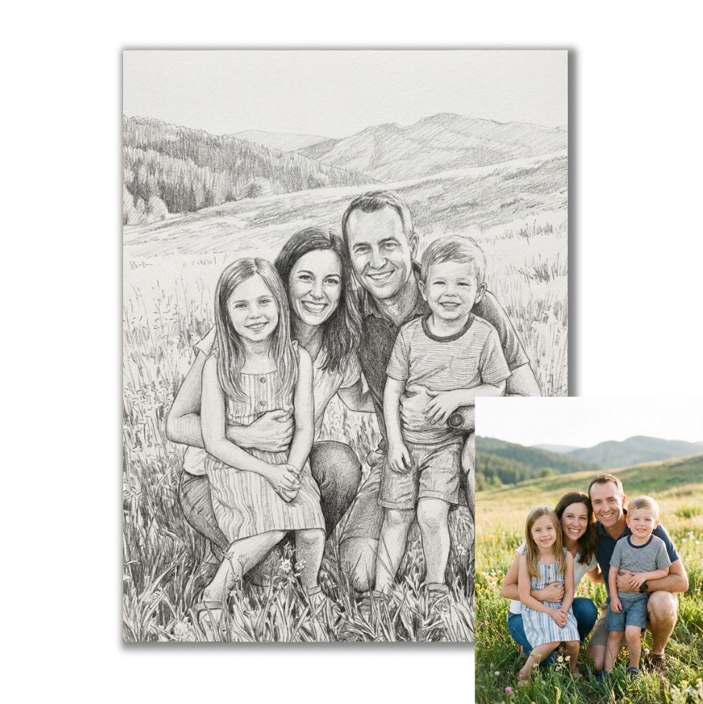 Obraz na plátně ve stylu Pencil podle vaší fotky