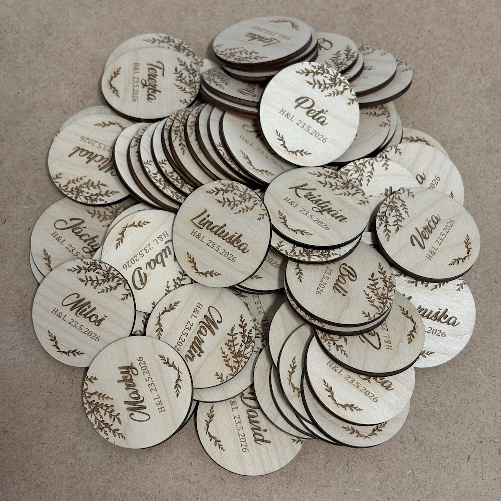 Svatební magnetky (jmenovky)