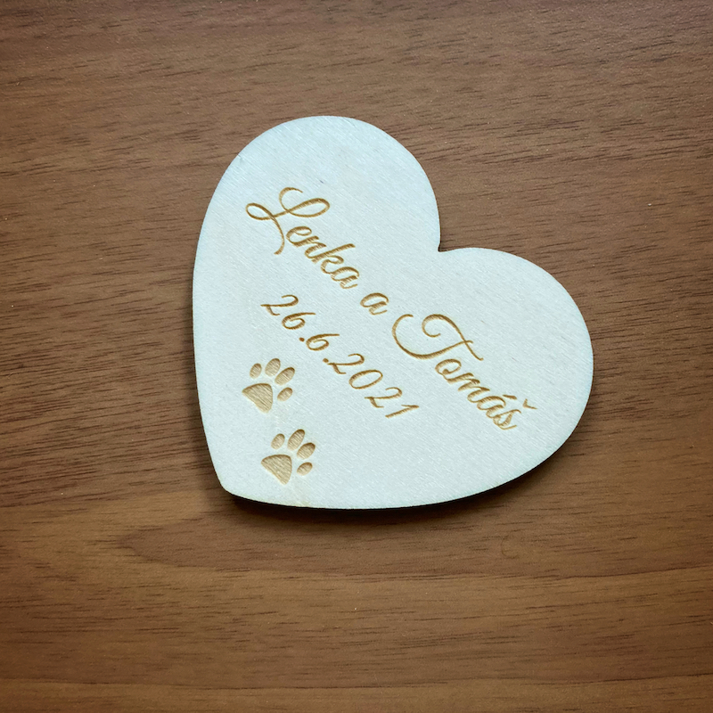 Svatební magnetky - srdce