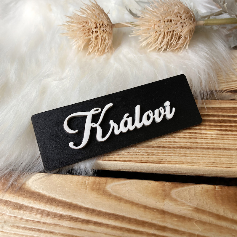 3D jmenovka na dveře