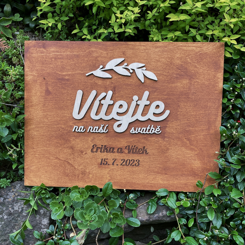 Svatební uvítací cedule (3D)