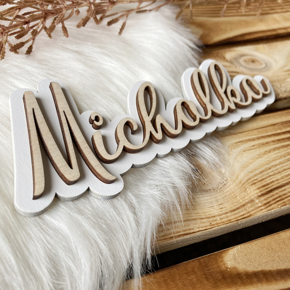 Dřevěné jméno dvouvrstvé