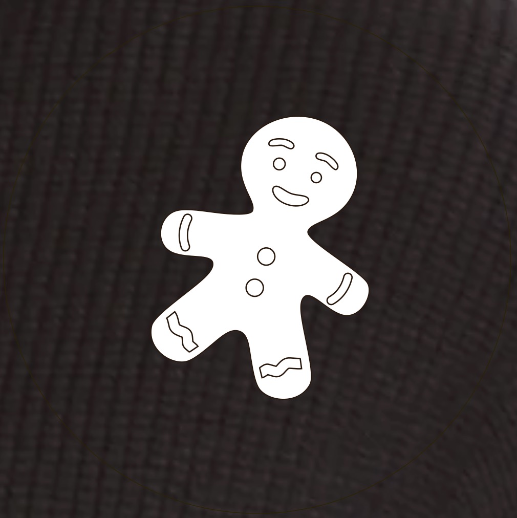 Dřevěná vánoční brož - Perníček