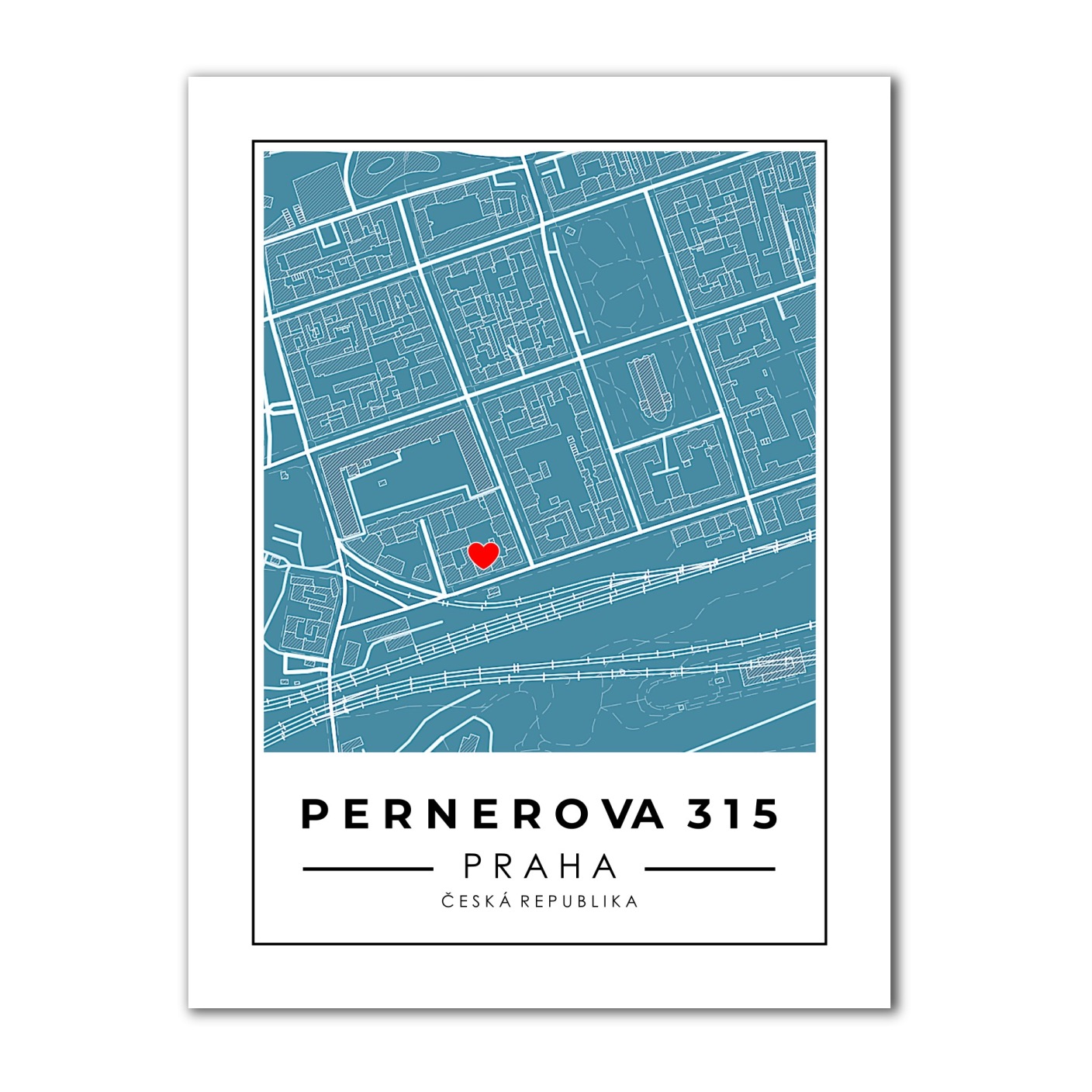 Minimalistická mapa vašeho města