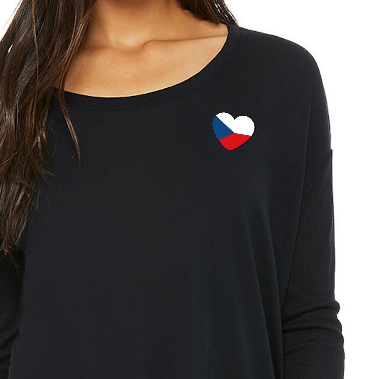 Dřevěná brož - Vlajka České republiky