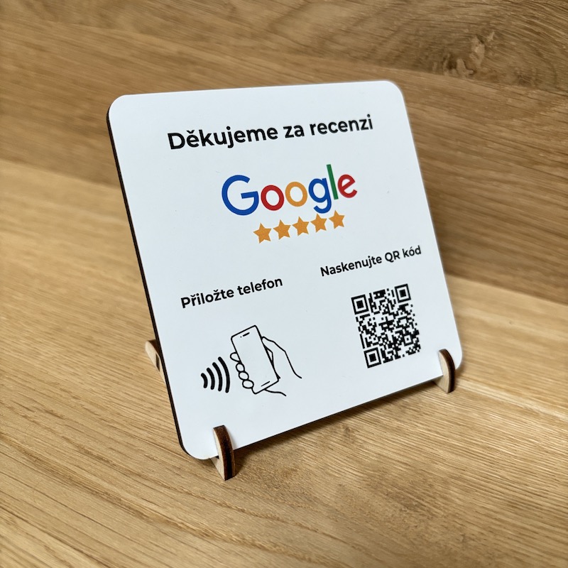 NFC / QR destička pro Google recenze