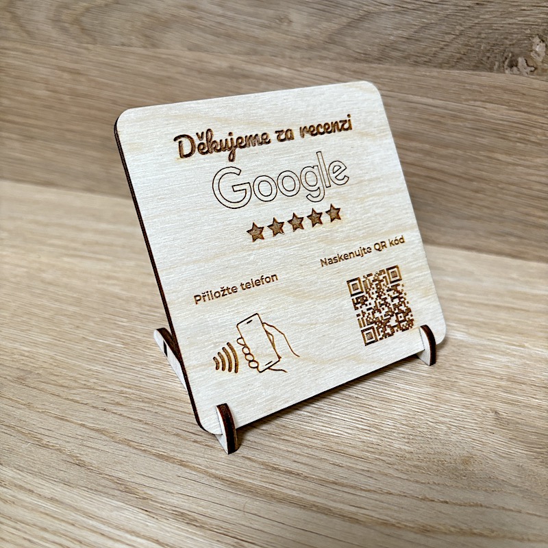 NFC / QR destička pro Google recenze