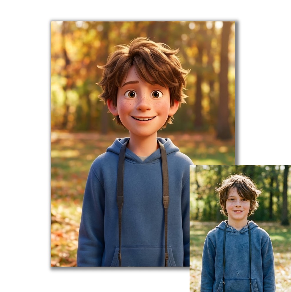 Obraz na plátně v Disney stylu podle vaší fotky