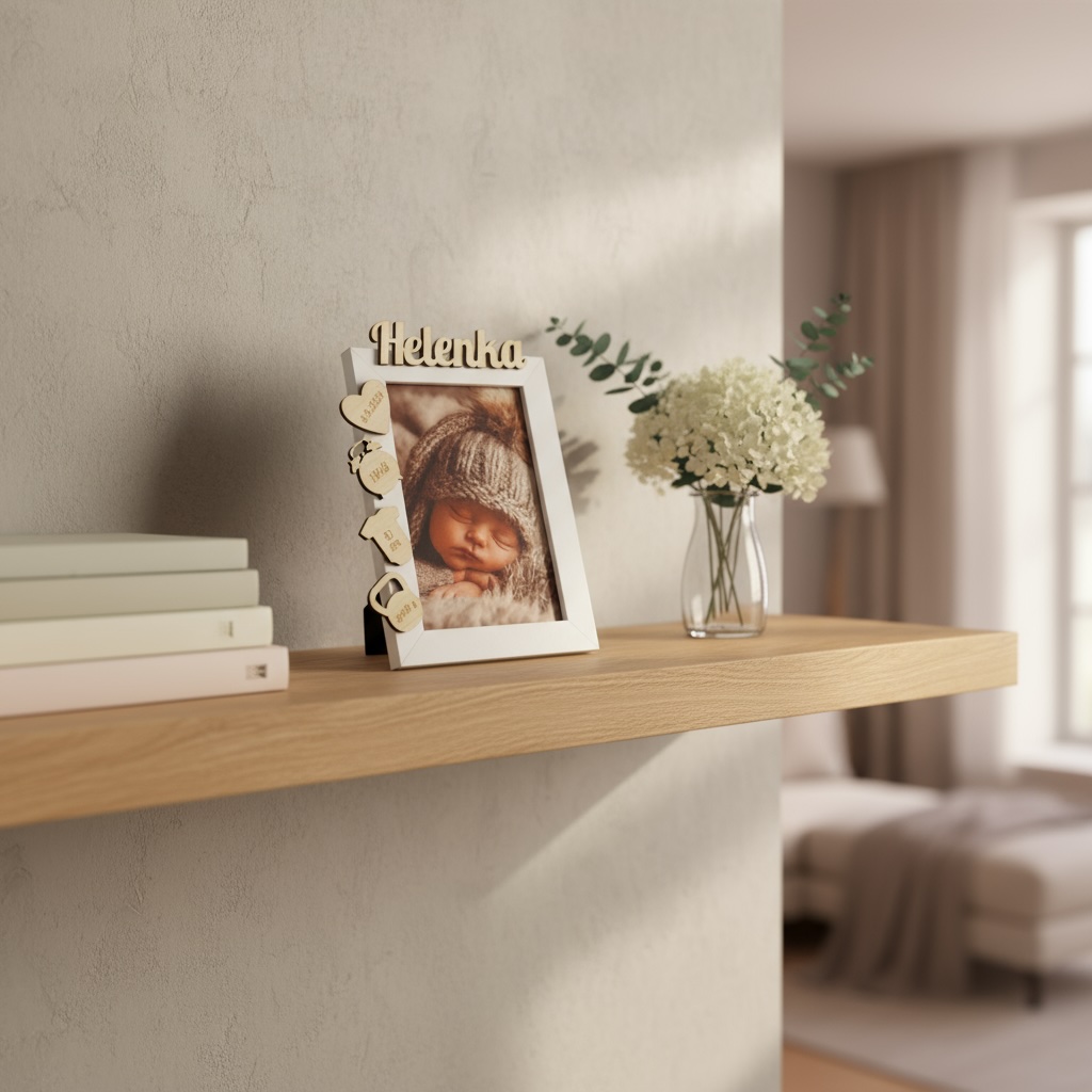 Fotorámeček s porodními údaji