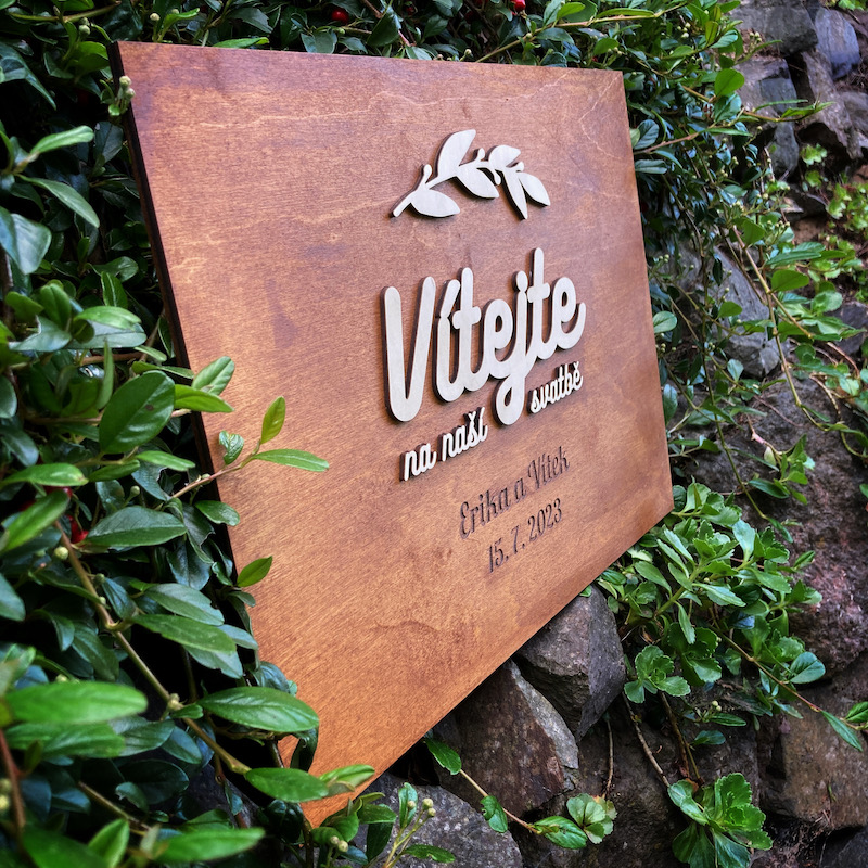 Svatební uvítací cedule (3D)