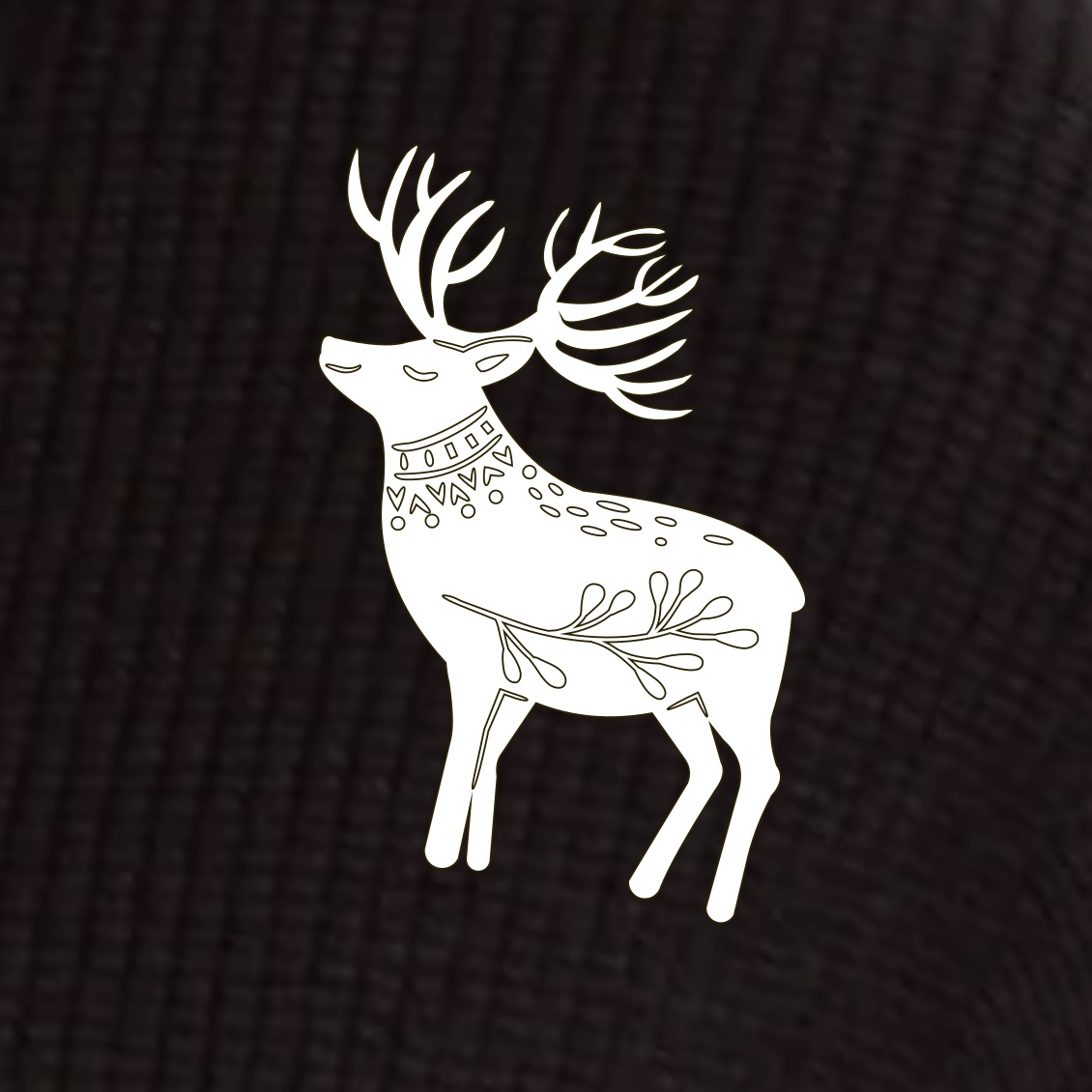 Dřevěná vánoční brož - Jelen