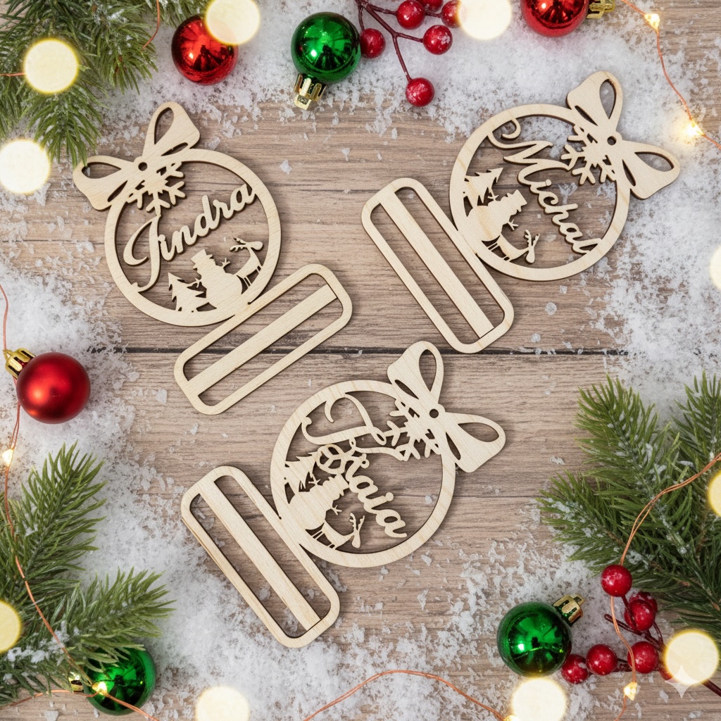 Vánoční ozdoba na peníze se jménem