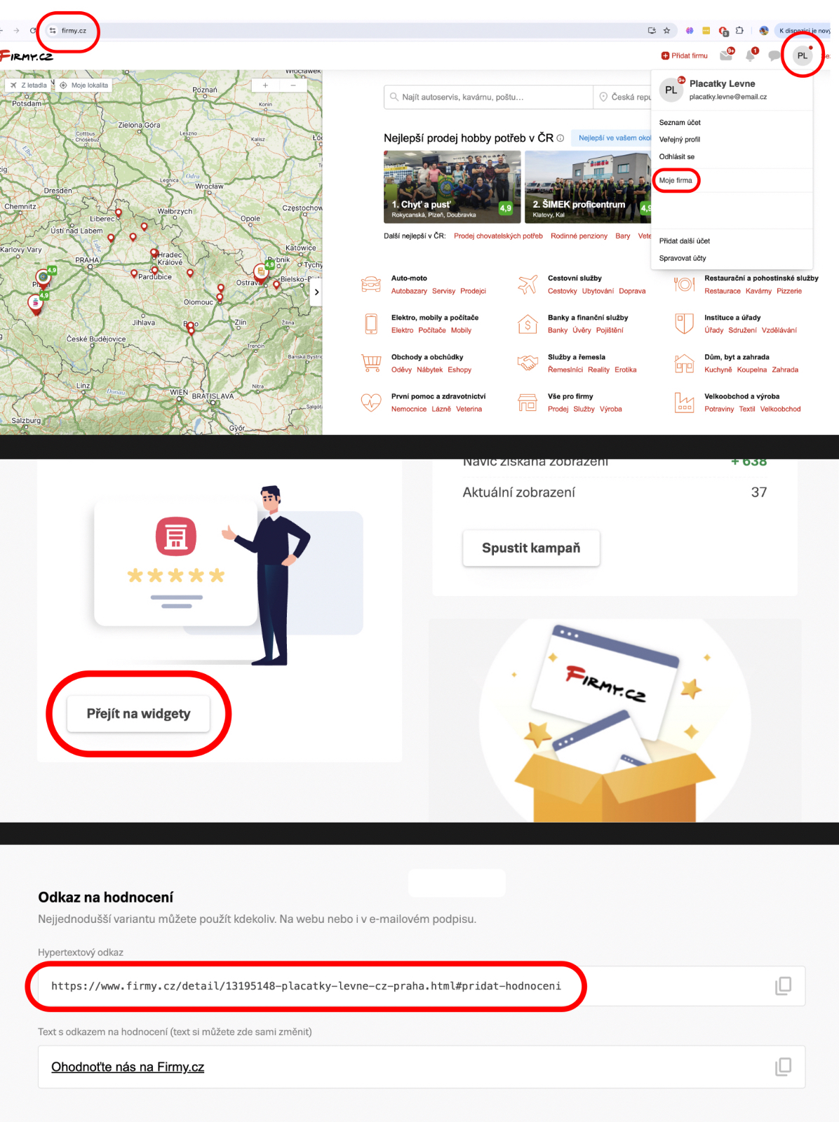 NFC + QR hodnocenka s vlastním logem pro Google recenze