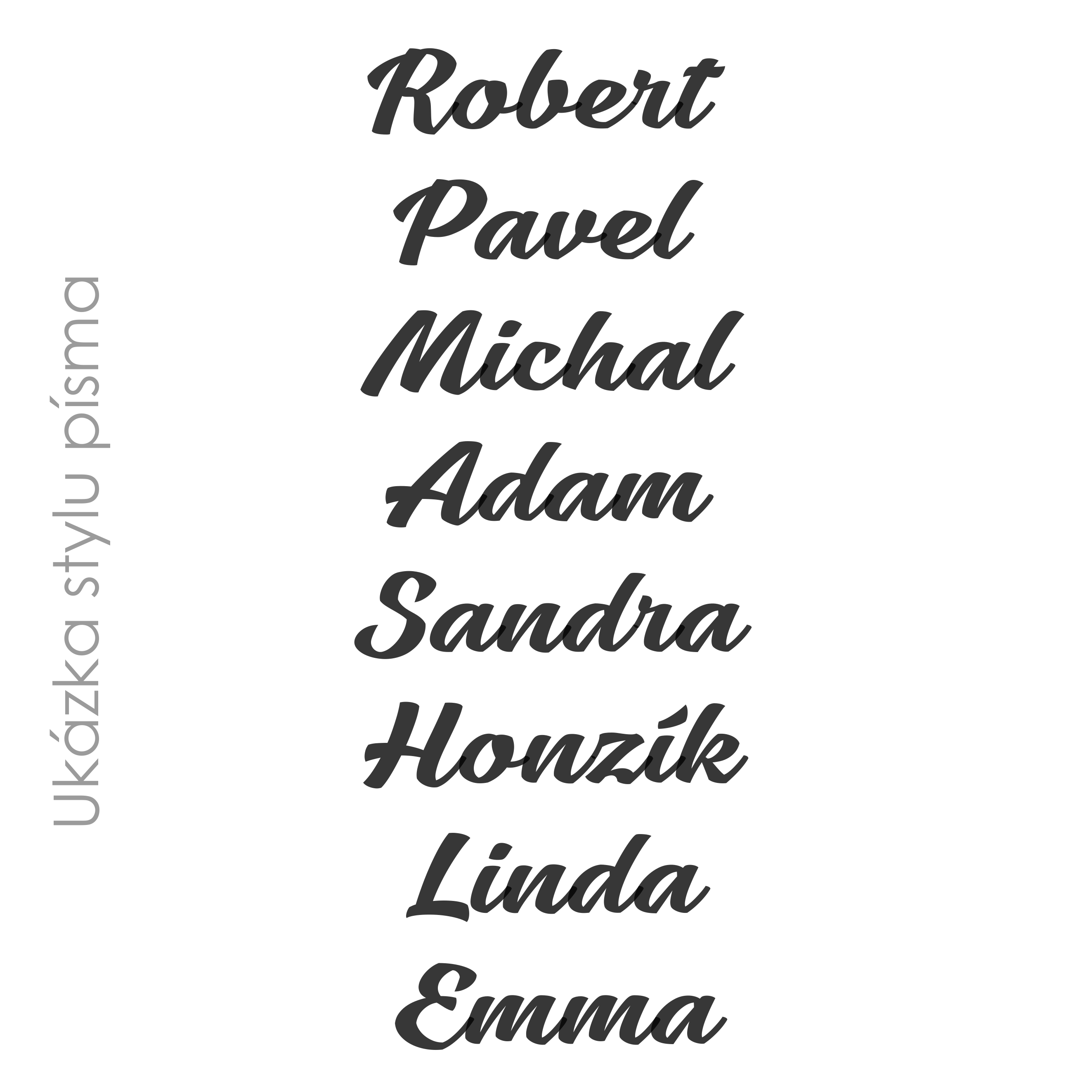 Dřevěné jméno v kruhu