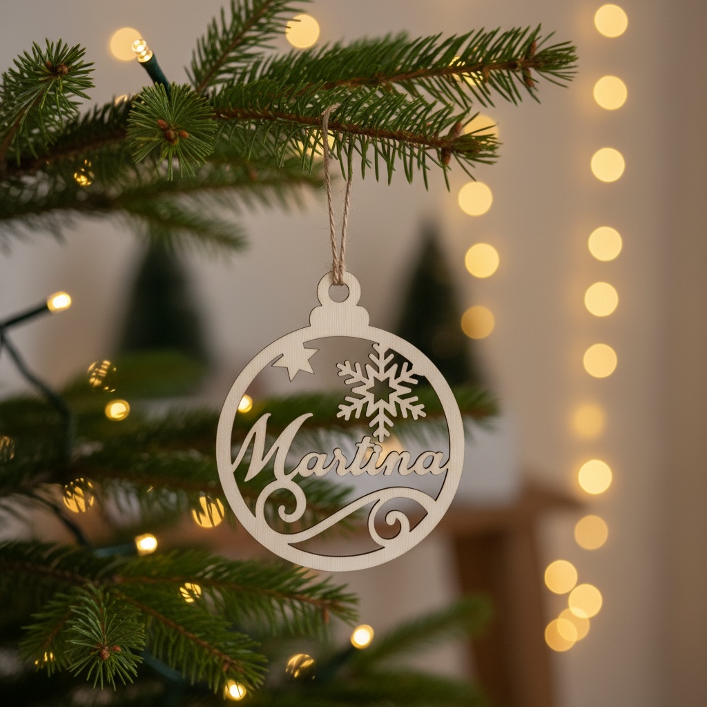 Dřevěná vánoční ozdoba se jménem