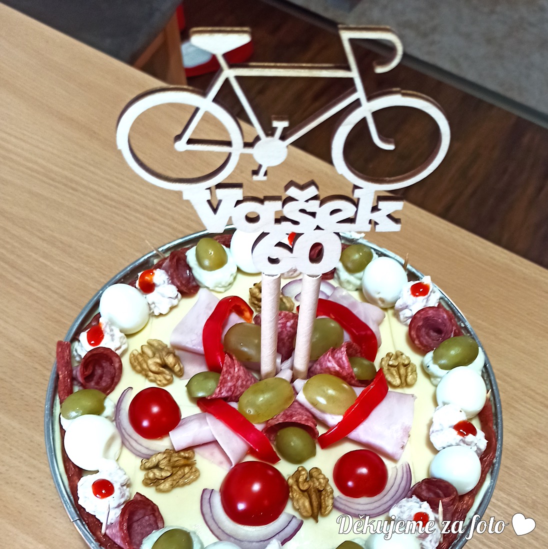 Zápich do dortu pro cyklistu se jménem a rokem