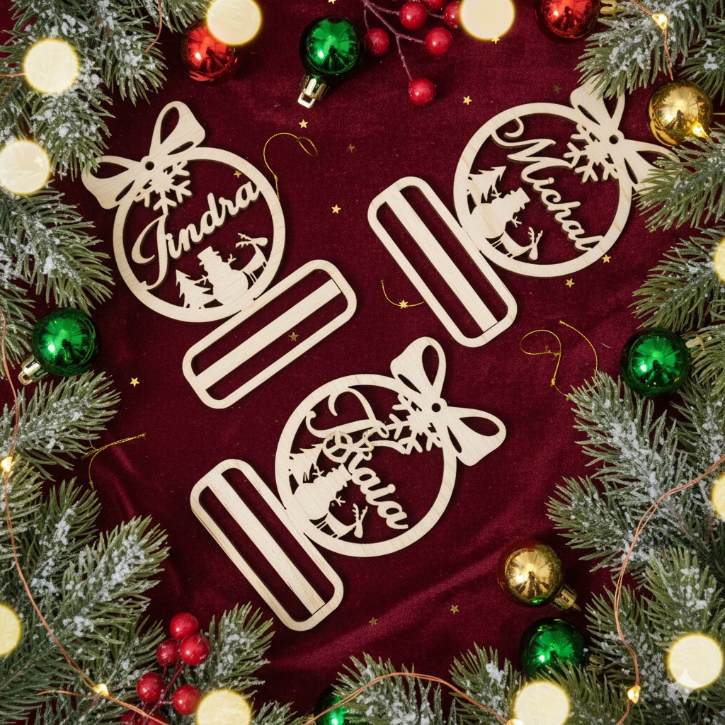 Vánoční ozdoba na peníze se jménem